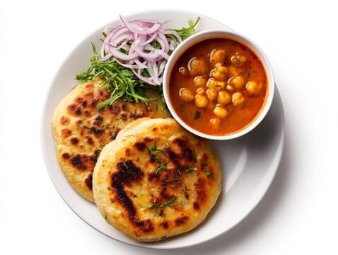 Aloo Kulcha With Chole