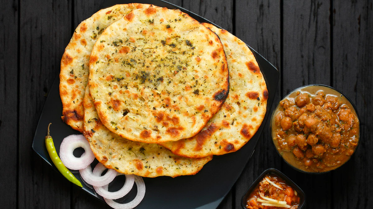 Mix Kulcha With Chole
